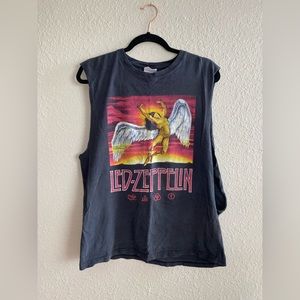 Vintage Led Zeppelin Swan Song Cut Off Tank